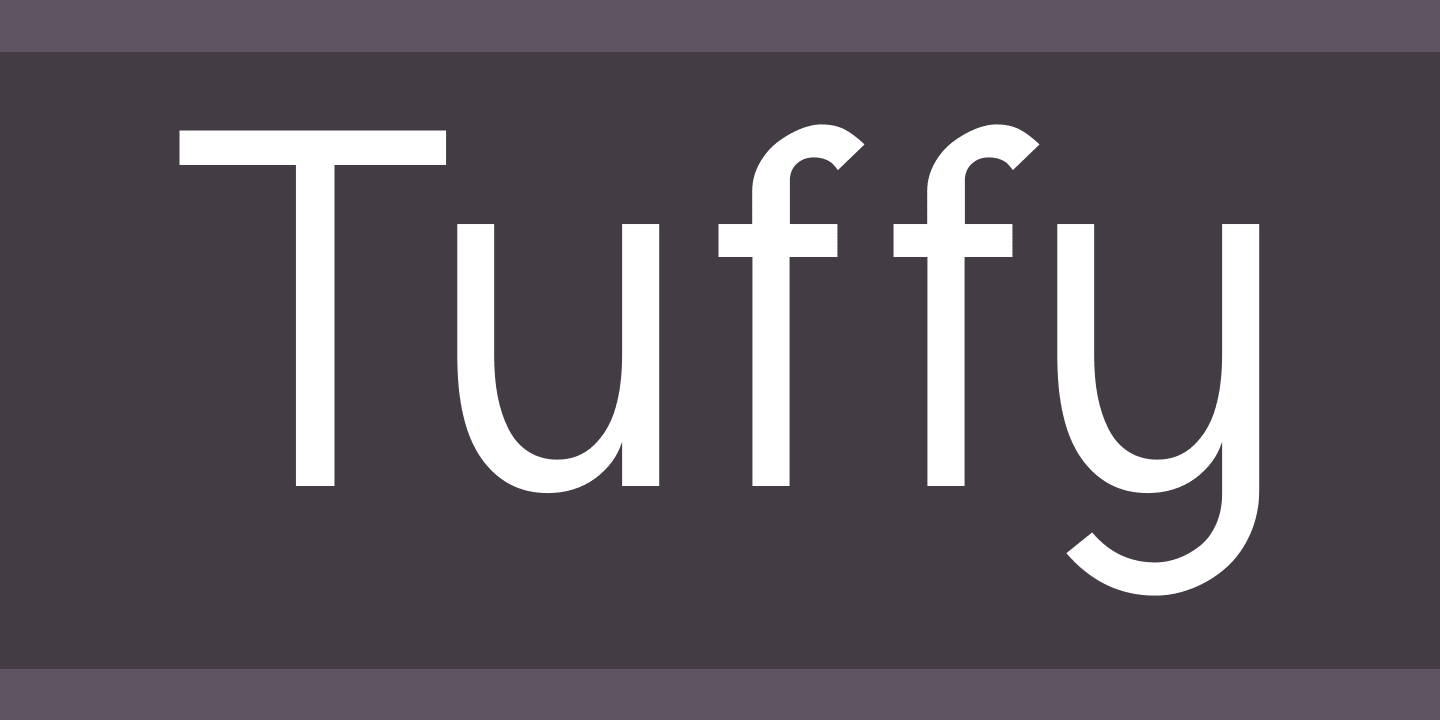 Przykład czcionki Tuffy